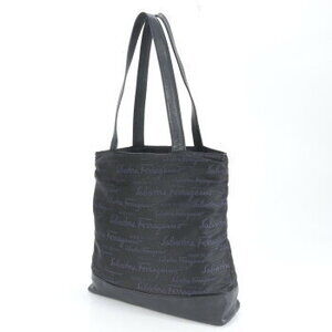 Salvatore Ferragamo document bag leather ECE tote business black shoulder